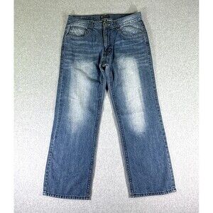 Irreverent Mens Jeans Blue Size 34x30 (32x28) Straight Denim